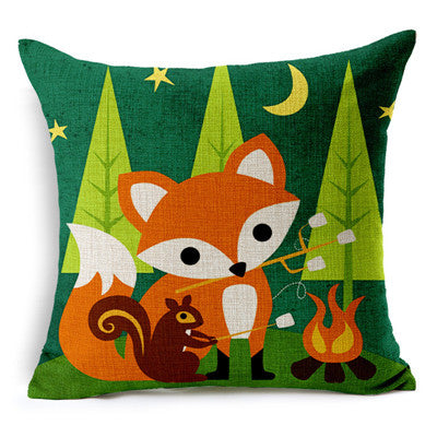 Fashion Cushion Cases Home Decoration Throw Pillow Cover Cars European Red Foxes For Throw Pillow