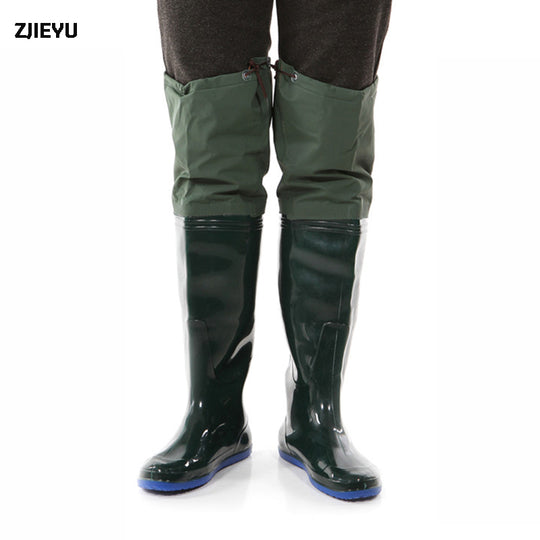 ultra-high Men fishing boots washing boots fishing bots  canister boots rain waterproof shoes wading work  gummistiefel