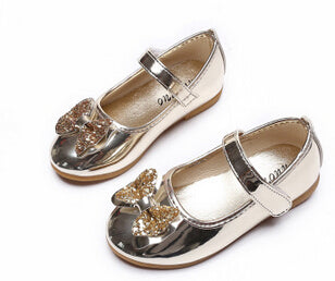New Summer Autumn Children Shoes Girls Sandals sequins Bow Princess leather shoes Girls Casual Shoes dance shoes