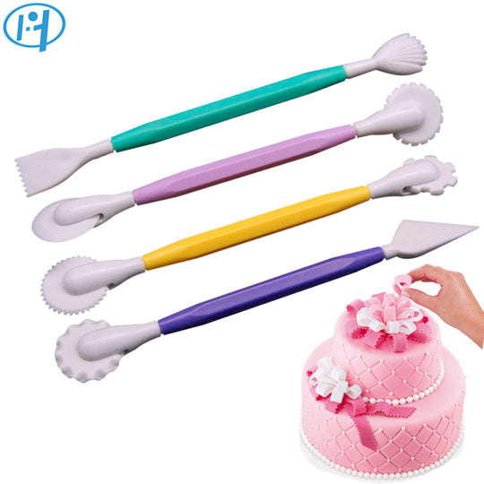 4 Piece: Fondant Cake Decorating Molding Tool Set