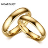 Meaeguet Vintage Tungsten Carbide Wedding Rings For Couple Solid Gold-Color Lover's Engagement Anel Jewelry