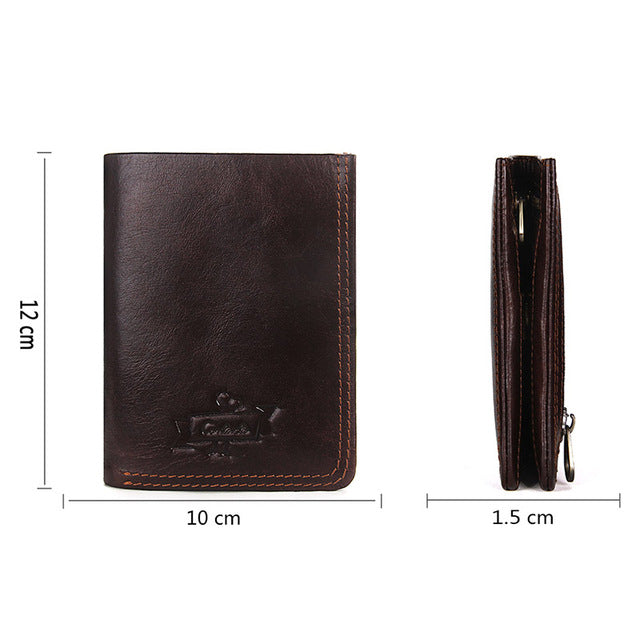 Men's Casual Genuine Cowhide Leather Wallet