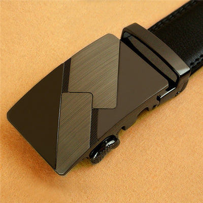 Men's Business Formal Genuine Leather Slide Buckle Belt