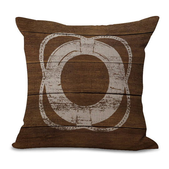 Retro Mediterranean Style Cushion Cover Anchor Boat ocean Marine Linen Throw Pillow Case 45x45cm Home Decorative Pillowcase