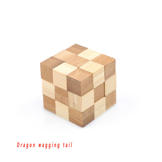 IQ Brain Teaser Kong Ming Lock 3D Wooden Puzzles