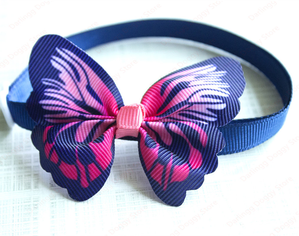 100 Piece: Adjustable Pet Butterfly Bow Tie Collars
