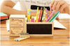 Wooden Desktop Pen Holder, Mini Chalkboard, Organizer