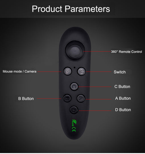 VRPARK Virtual Reality 3D VR Glasses Gamepad Game Joystick Bluetooth Remote Controller for Android iPhone IOS Smartphone Phone