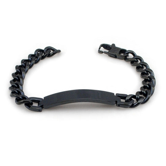 Dolaime Stainless Steel Bracelet Man,Fashion Link Chain Exquisite Jewelry ID Men Bracelet Cuff Punk Women Bijoux