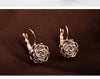 TRACYSWING Big Brand Austrian AAA Zirconia Rose Gold Color Flower Rose Earrings for Women Valentine Gift TWE86713