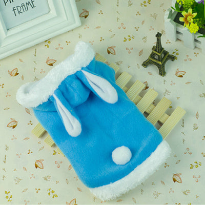 Warm Comfortable Thickened Cat Costumes Rabbit suit clothes windproof Pet Product Cute Bunny suit  For Cat Winter