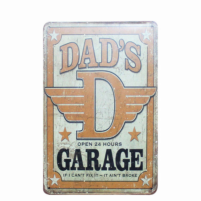 DAD'S BBQ Best Meat Retro Plaque Wall Decor