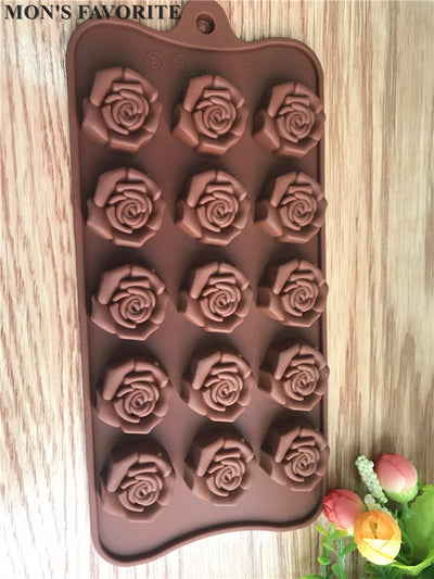 Rose Flowers Shaped Silicone Chocolate Mold