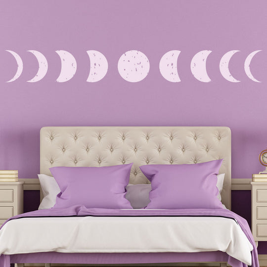 Moon Planets And Space Wall Stickers All Phases Wallpaper Home Decor Art Decals Available In Different Sizes Wall Tattoo SA339