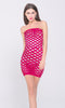 Women's Fishnet Seamless Crotch Mini Dress Body Stocking Nightwear