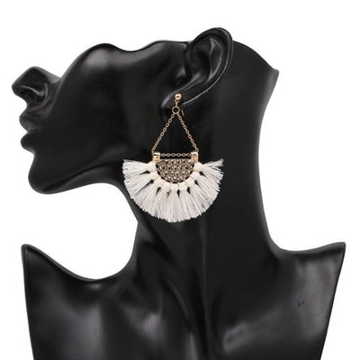 Women's Cotton Tassel Bohemia Earrings