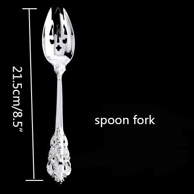 Luxury Western Silver Dinnerware Set Silverware Cutlery Dinnerspoon Steak Knife Fork Coffeespoon Kitchen Tableware Tools