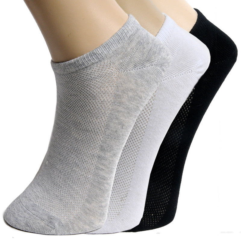 10 Pairs: Women's Solid Mesh Invisible Ankle Socks