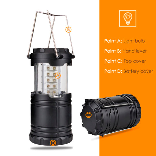 2 Pack: Portable Battery Powered Waterproof LED Emergency Lanterns