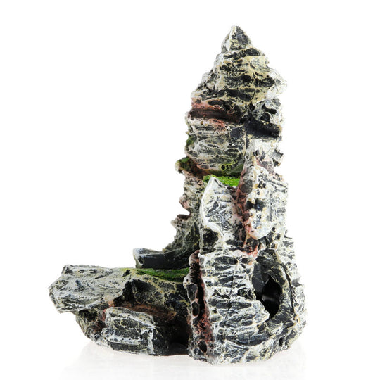 New 1PC Mountain View Aquarium Decoration Moss Tree House Resin Cave Fish Tank Ornament Decor Landscap Decorative