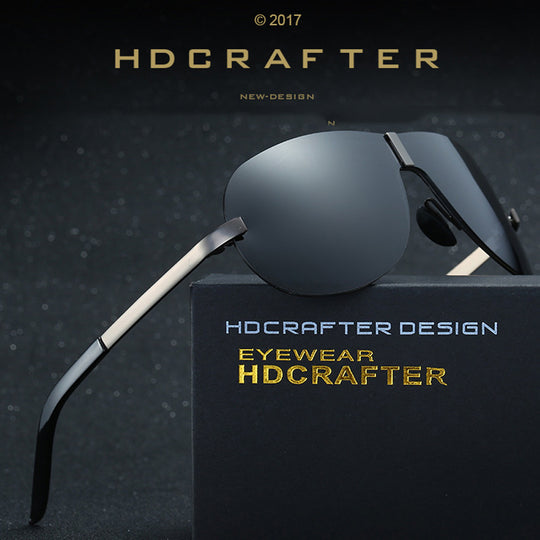 Mens Goggle Polarized Sunglasses Vintage Men Designer Conjoined Spectacle Lens Super Frame Uv400 Rimless Sunglasses Cool Glasses