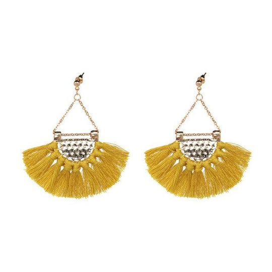 Women's Cotton Tassel Bohemia Earrings