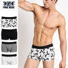 PINK HEROES Original Brand Male Pure Cotton Black And White Ash Series Man Straight Angle Underpants mens underwear boxers