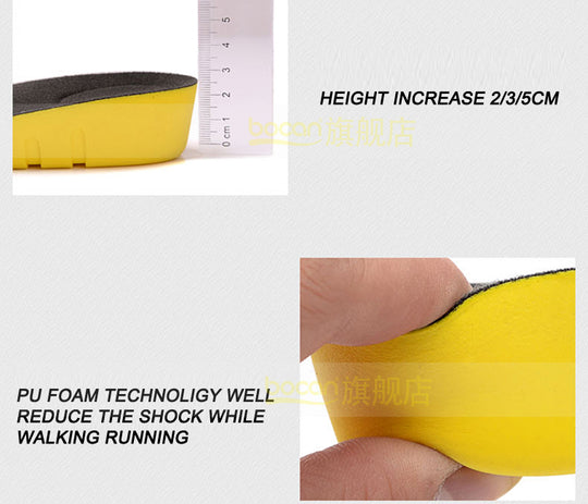 Height Increasing Orthopedic Shock Absorption Insoles