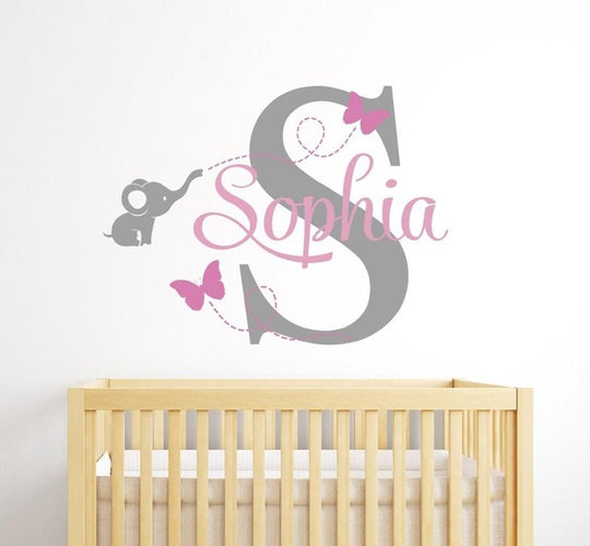 YOYOYU Personalized Name Baby Nursery Room Wall Sticker Custom Name For Girl and Boy Wall Decal Nursery Mural Poster Decor  W-27