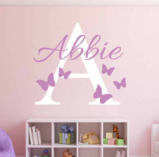 YOYOYU Personalized Name Baby Nursery Room Wall Sticker Custom Name For Girl and Boy Wall Decal Nursery Mural Poster Decor  W-27