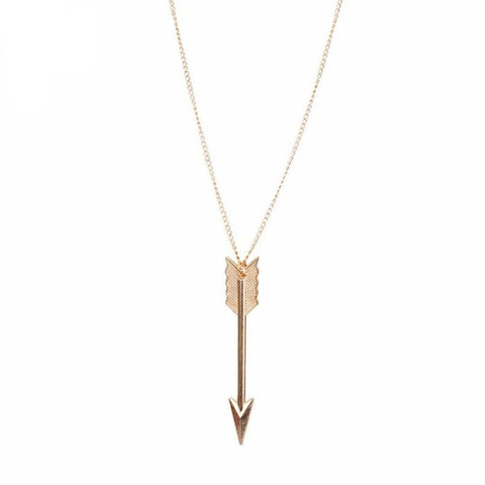 Women's Retro Arrow Head Pendant Long Chain Necklace