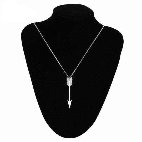 Women's Retro Arrow Head Pendant Long Chain Necklace