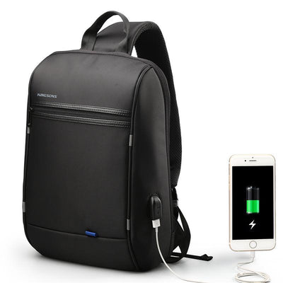 Uni  Waterproof Backpack 13.3 Inch Anti Theft Single Strap Shoulder Bag with USB Charging Port