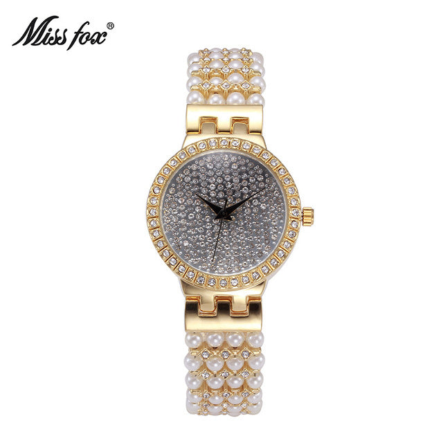 Miss Fox Watch women luxury watch Reloj Mujer Stainless Steel Diamond Ladies Quartz Watch Women Rhinestone Watches hodinky saat