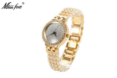 Miss Fox Watch women luxury watch Reloj Mujer Stainless Steel Diamond Ladies Quartz Watch Women Rhinestone Watches hodinky saat