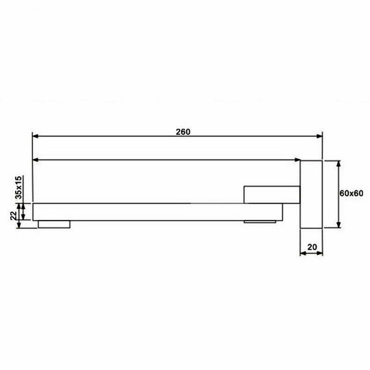 Solid Brass Wall Outlet Wall Mounted shower Spout