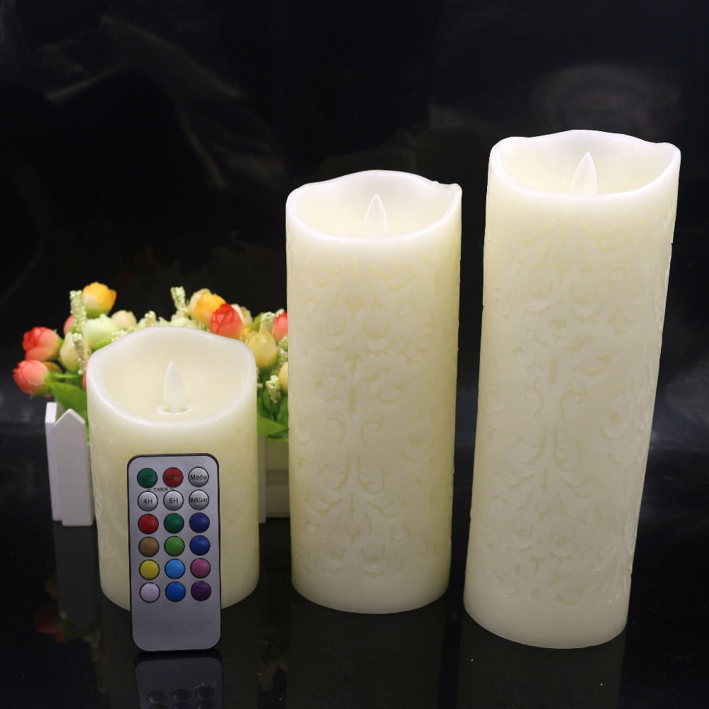 LED Color Changing Remote Control Flameless House Candle