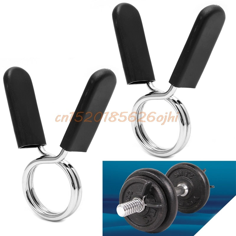 1 Pair 25/28/30 mm  Barbell Clamp Spring Collar Clips Gym Weight Dumbbell Lock Standard Lifting Kit #H030#