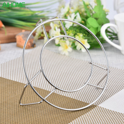 High-Profile Round Stainless Steel Pot Steamer Stand