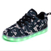 New USB rechargeable Children Led Shoes With Light boys girls casual shoes Light Up Glowing