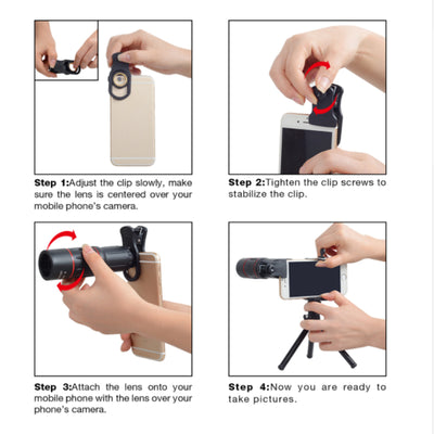 Telescopic Zoomable Mobile Smart Phone Camera Lens Enhancer