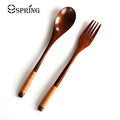 Set of 2 Wooden Cooking Tools Wooden Fork Scoop Dinnerware Set Fruit Vegetable Tools Salad Stirring Set Wood Kitchen Utensils