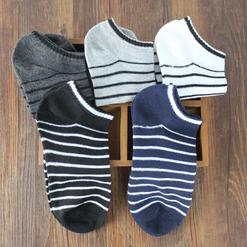 Stripe Men Summer Sock 5 Pairs /lot Package Male Light Socks Cotton