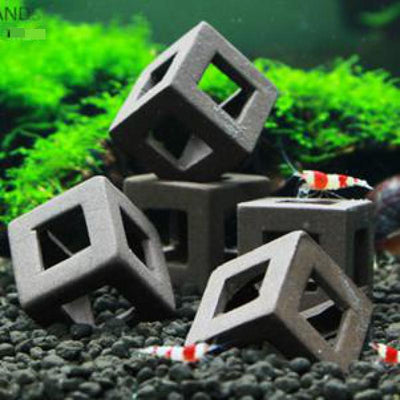 5pcs Fish Tank Ornament  Ceramic Crafts Landscaping Ceramic House Shelter For Small Shrimp And Fishes Aquarium Decorations