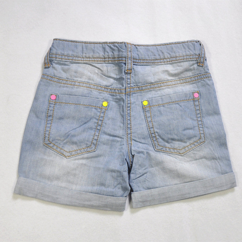 SHUZHI summer style fashion Grils Denim shorts Baby flower demin shorts for kids girls children shorts kids jeans 2-10Y