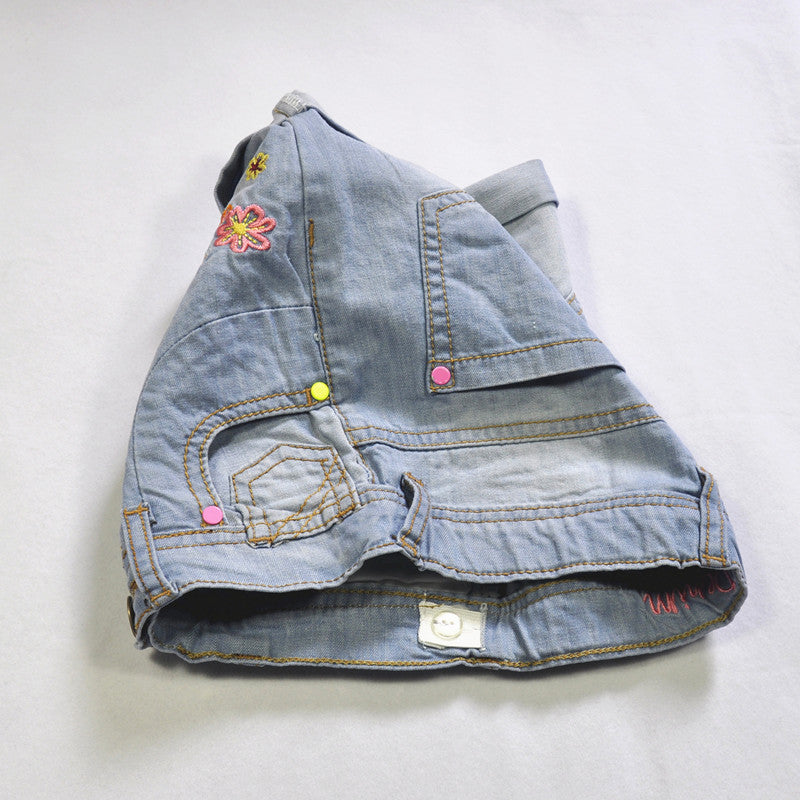 SHUZHI summer style fashion Grils Denim shorts Baby flower demin shorts for kids girls children shorts kids jeans 2-10Y