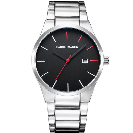 Men Fashion Military Stainless Steel Analog Date Sport Quartz Wrist Watch