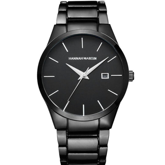 Men Fashion Military Stainless Steel Analog Date Sport Quartz Wrist Watch