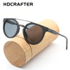 HDCRAFTER Round Vintage Wood Sunglasses Polarized Mens Brand Designer Sun Glasses Wooden Sunglass Women oculos de sol masculino