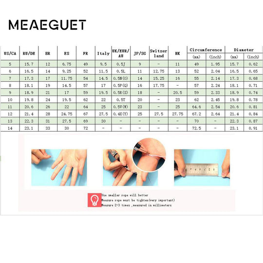 Meaeguet Gold color Stainless Steel Wedding Bands Shiny Crystal Ring for Female Male Jewelry 6mm Engagement Ring USA Size 5-13